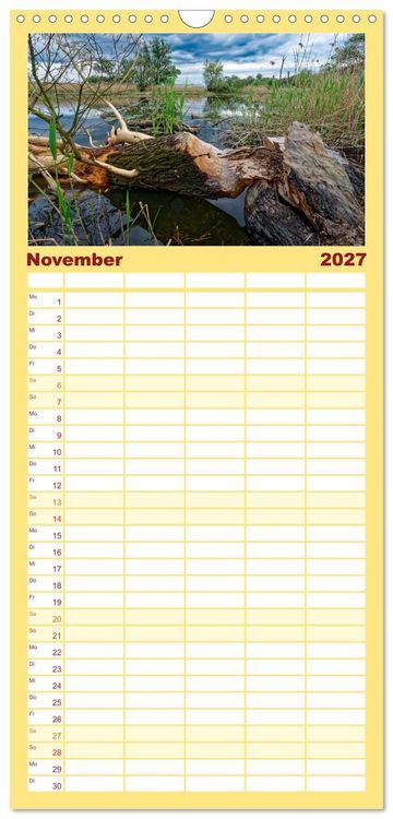 Produktbild: Familienplaner 2027 - Nationalpark Unteres Odertal mit 5 Spalten (Wandkalender, 21 x 45 cm) CALVENDO