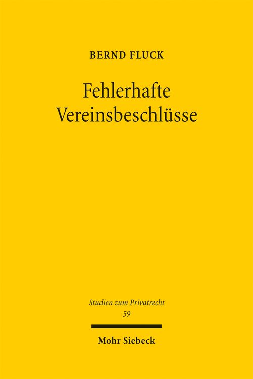 Produktbild: Fehlerhafte Vereinsbeschl&uuml;sse