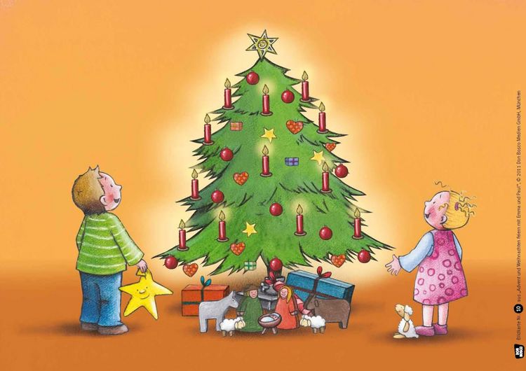 Produktbild: Advent und Weihnachten feiern mit Emma und Paul. Kamishibai Bildkartenset