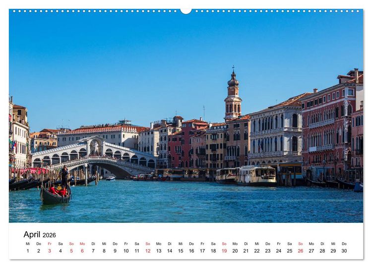 Produktbild: Unterwegs in Venedig (Wandkalender 2026 DIN A2 quer), CALVENDO Monatskalender