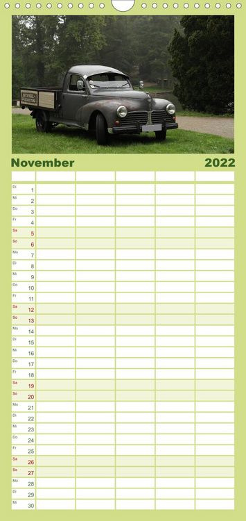 Produktbild: Familienplaner Oldtimer vergangenger Jahrzehnte (Wandkalender 2022 , 21 cm x 45 cm, hoch)