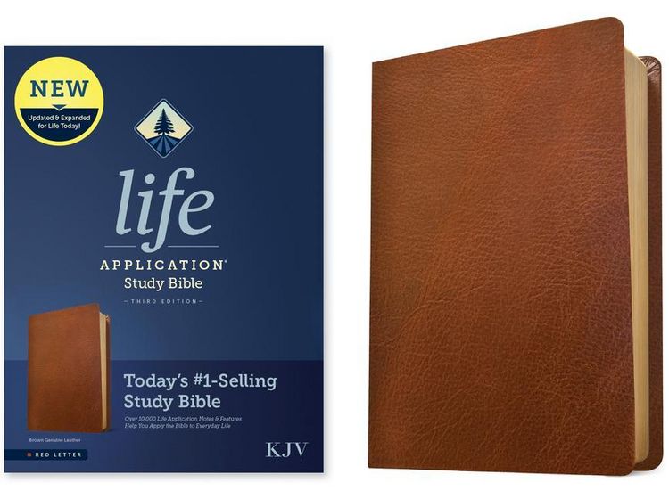 Produktbild: KJV Life Application Study Bible, Third Edition (Genuine Leather, Brown, Red Letter)