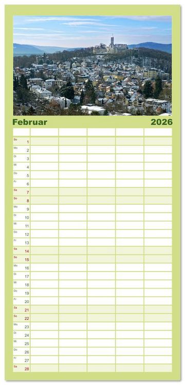 Produktbild: Familienplaner 2026 - Traumsch&ouml;ner Taunus mit 5 Spalten (Wandkalender, 21 x 45 cm) CALVENDO