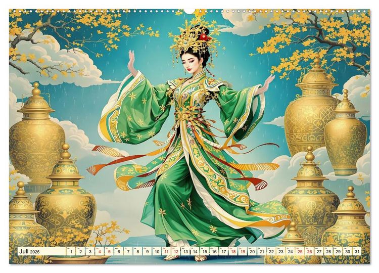 Produktbild: Rhythmus der chinesischen Anmut (hochwertiger Premium Wandkalender 2026 DIN A2 quer), Kunstdruck in Hochglanz