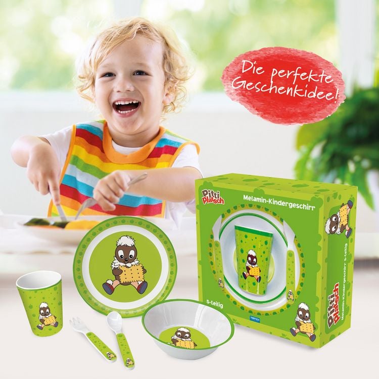 Produktbild: Tr&ouml;tsch Pittiplatsch Kindergeschirr Set 5 telig