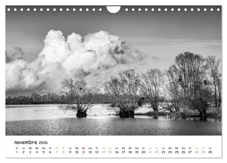 Produktbild: Terres de contraste &ndash; Une ann&eacute;e en monochrome (Calendrier mural 2026 DIN A4 vertical), CALVENDO calendrier mensuel