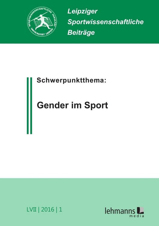 Produktbild: Leipziger Sportwissenschaftliche Beitr&auml;ge