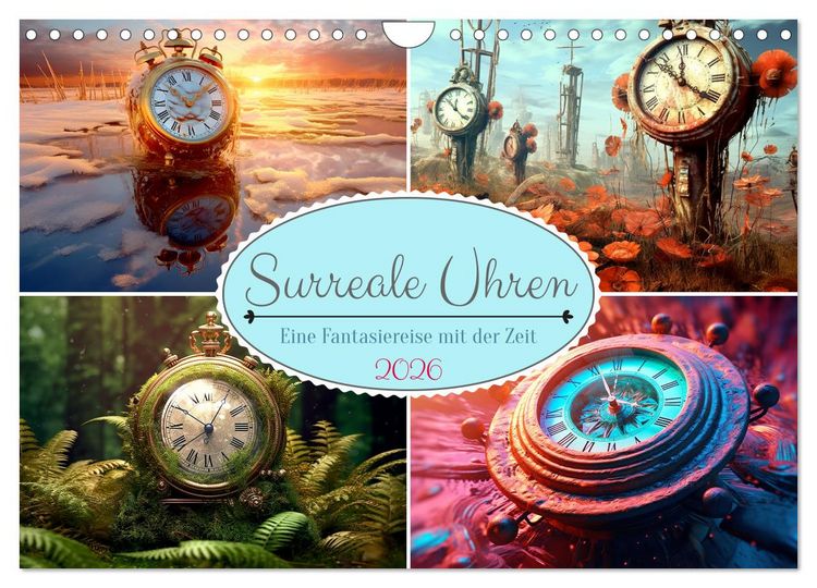 Produktbild: Surreale Uhren (Wandkalender 2026 DIN A4 quer), CALVENDO Monatskalender
