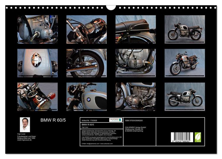 Produktbild: BMW R 60/5 (Wandkalender 2025 DIN A3 quer), CALVENDO Monatskalender