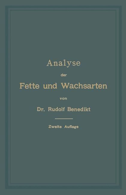 Produktbild: Analyse der Fette und Wachsarten