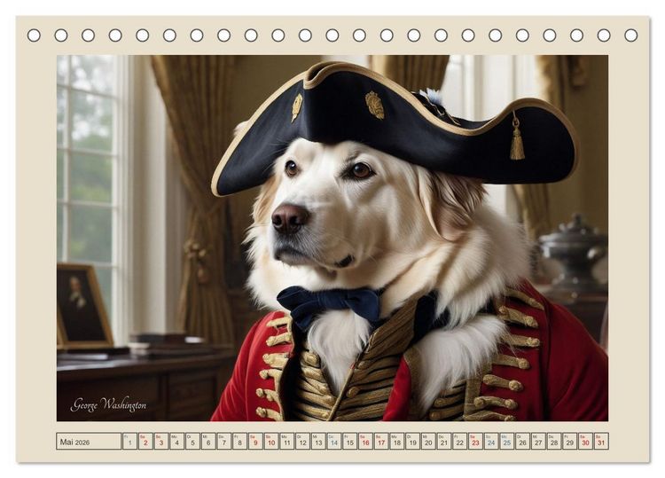 Produktbild: Historische Hundetage (Tischkalender 2026 DIN A5 quer), CALVENDO Monatskalender
