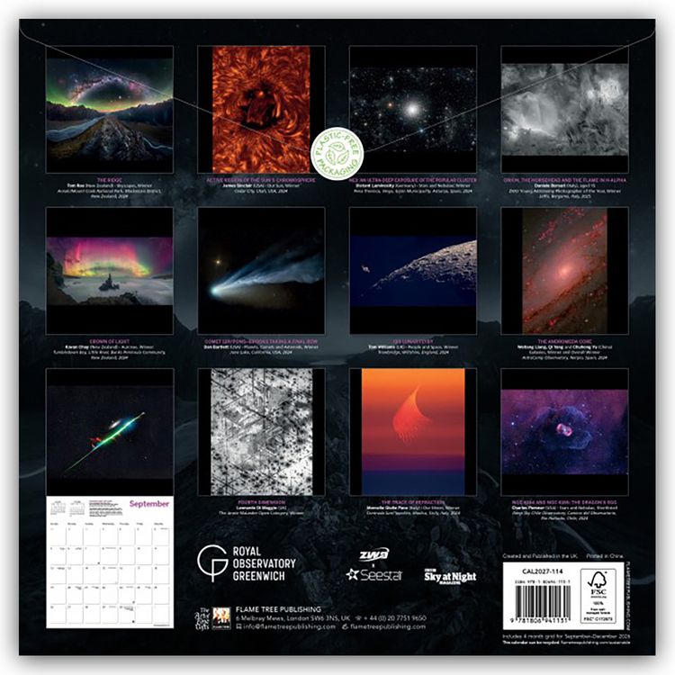 Produktbild: Astronomy Photographer of the Year &ndash; Astronomie Fotograf des Jahres 2027 &ndash; Original Flame Tree Publishing-Kalender [Kalender]