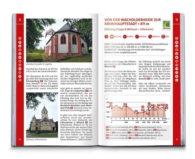 Produktbild: KOMPASS Wanderf&uuml;hrer Eifelsteig, vom Dom zu Aachen zum Dom in Trier, 50 Touren mit Extra-Tourenkarte