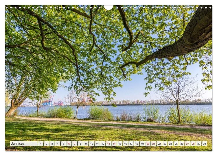Produktbild: Moin Hamburg - Durch das Jahr an der Elbe (Wandkalender 2026 DIN A3 quer), CALVENDO Monatskalender