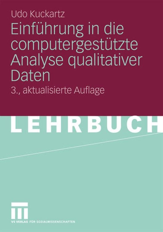Produktbild: Einf&uuml;hrung in die computergest&uuml;tzte Analyse qualitativer Daten