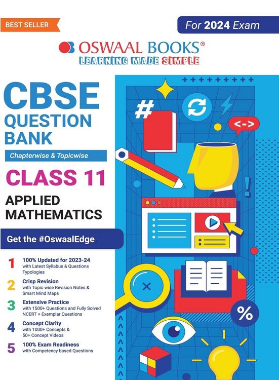Produktbild: Oswaal CBSE Chapterwise & Topicwise Question Bank Class 11 Applied Mathematics Book (For 2023-24 Exam)