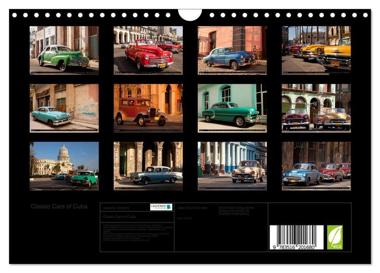 Produktbild: Classic Cars of Cuba (Wandkalender 2026 DIN A4 quer), CALVENDO Monatskalender