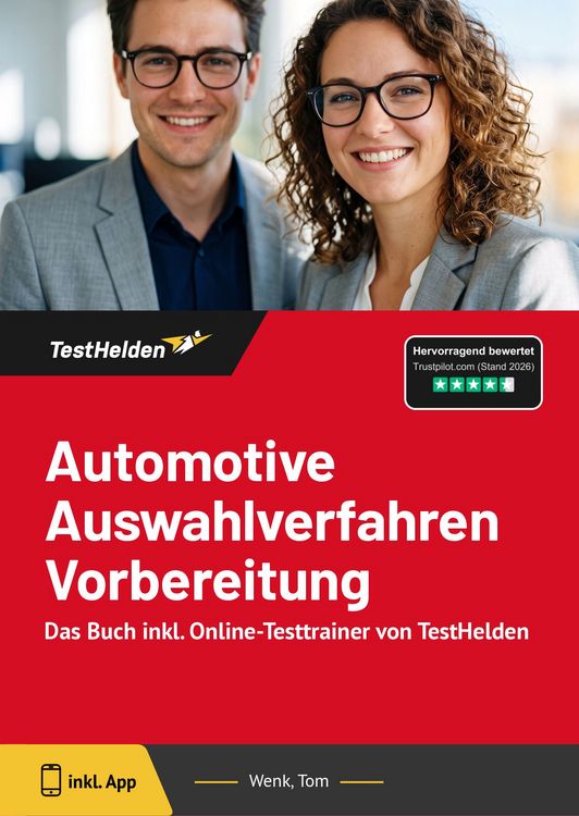 Produktbild: Automotive Auswahlverfahren Vorbereitung: Das Buch inkl. Online-Testtrainer von TestHelden