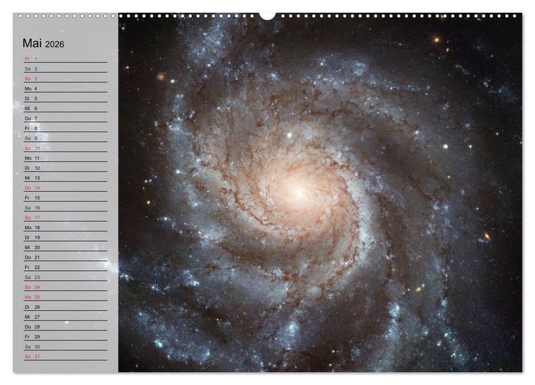Produktbild: Der Weltraum. Spektakul&auml;re Gasnebel und Galaxien (hochwertiger Premium Wandkalender 2026 DIN A2 quer), Kunstdruck in Hochglanz