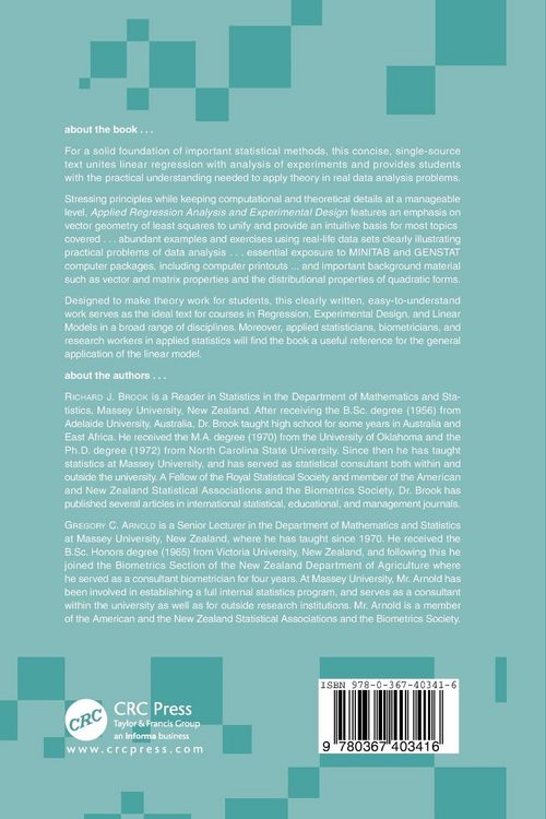 Produktbild: Applied Regression Analysis and Experimental Design