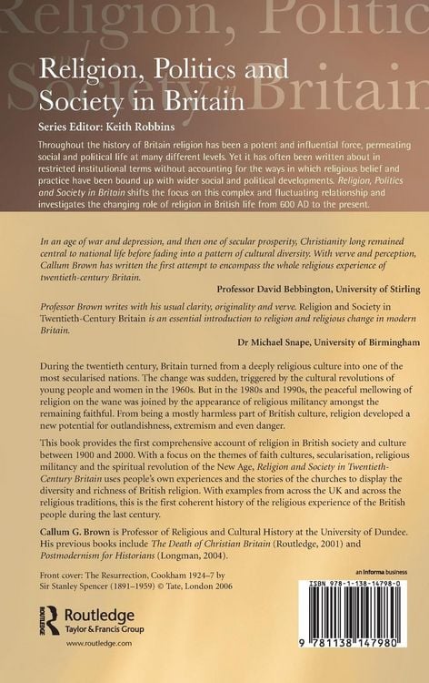 Produktbild: Religion and Society in Twentieth-Century Britain