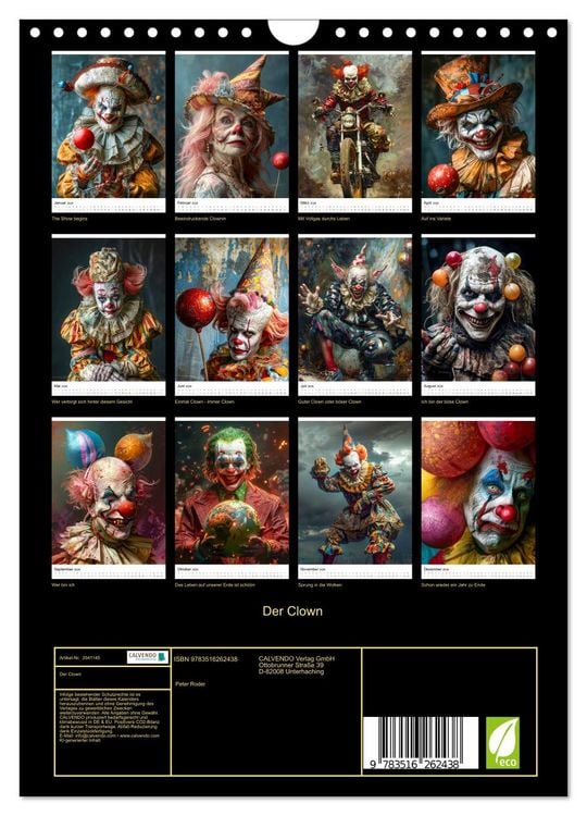 Produktbild: Der Clown (Wandkalender 2026 DIN A4 hoch), CALVENDO Monatskalender