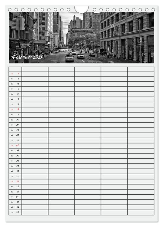 Produktbild: NEW YORK CITY Teamplaner (Wandkalender 2026 DIN A4 hoch), CALVENDO Monatskalender
