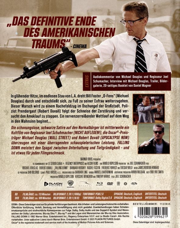 Produktbild: Falling Down - Ein ganz normaler Tag - Mediabook B (Blu-ray+DVD)
