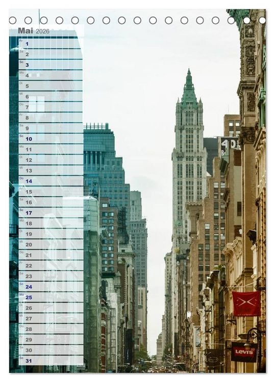 Produktbild: New York - Manhattan (Tischkalender 2026 DIN A5 hoch), CALVENDO Monatskalender