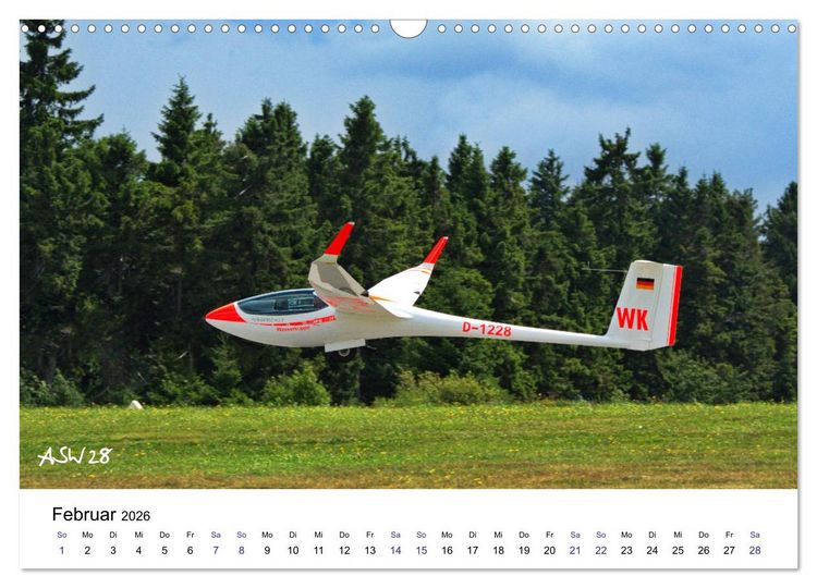 Produktbild: Fliegerschule Wasserkuppe (Wandkalender 2026 DIN A3 quer), CALVENDO Monatskalender