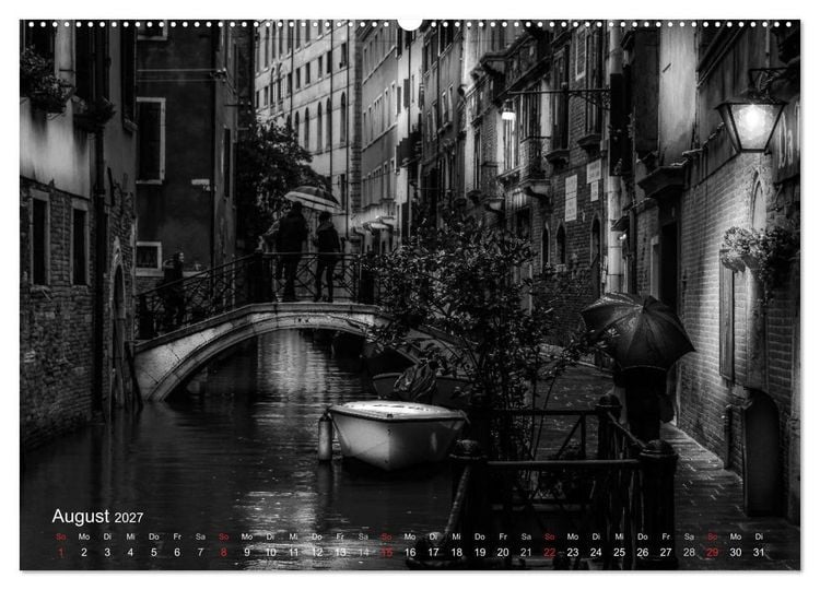 Produktbild: Venedig - Licht und Schatten (hochwertiger Premium Wandkalender 2027 DIN A2 quer), Kunstdruck in Hochglanz