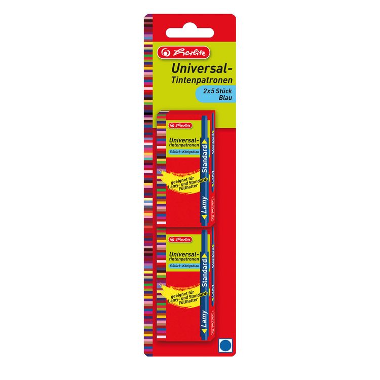 Produktbild: Herlitz Universal Tintenpatronen, 2 x 5er Set K&ouml;nigsblau