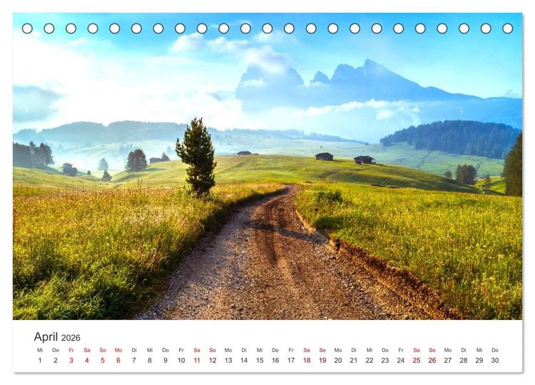 Produktbild: Seiser Alm - Im Herzen der Dolomiten. (Tischkalender 2026 DIN A5 quer), CALVENDO Monatskalender