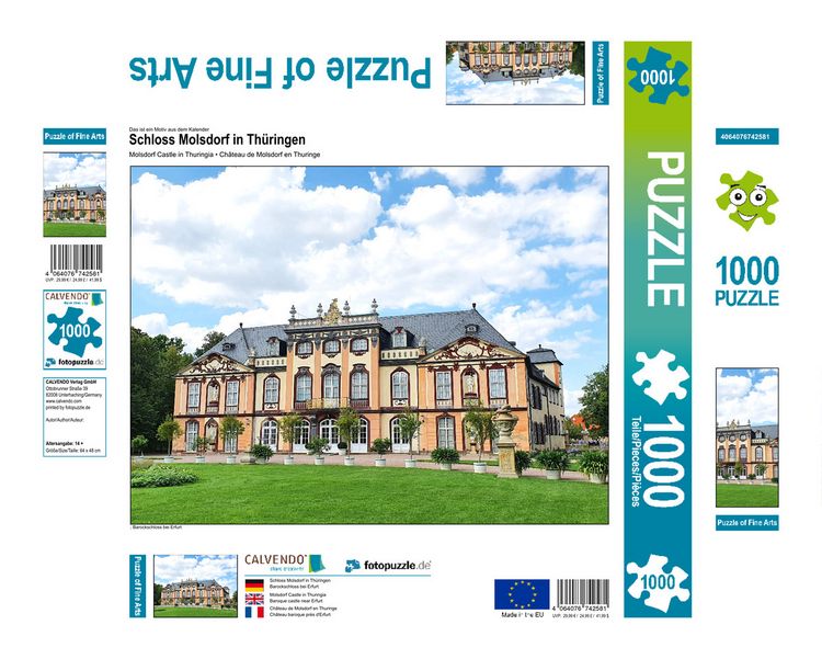 Produktbild: CALVENDO Puzzle Schloss Molsdorf in Th&uuml;ringen | 1000 Teile Lege-Gr&ouml;&szlig;e 64x48cm Foto-Puzzle f&uuml;r gl&uuml;ckliche Stunden