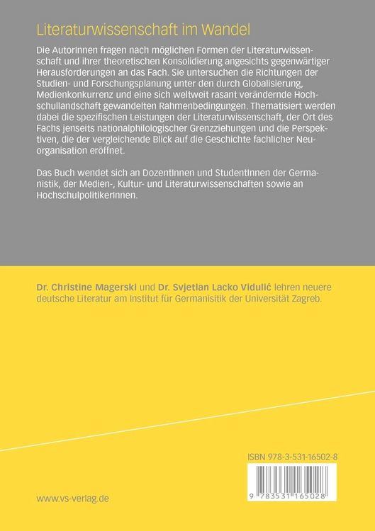 Produktbild: Literaturwissenschaft im Wandel