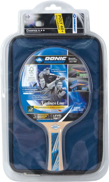 Produktbild: Schildkr&ouml;t 788489 - Donic, Tischtennis-Set, Level 700, Legends Line, Geschenkset