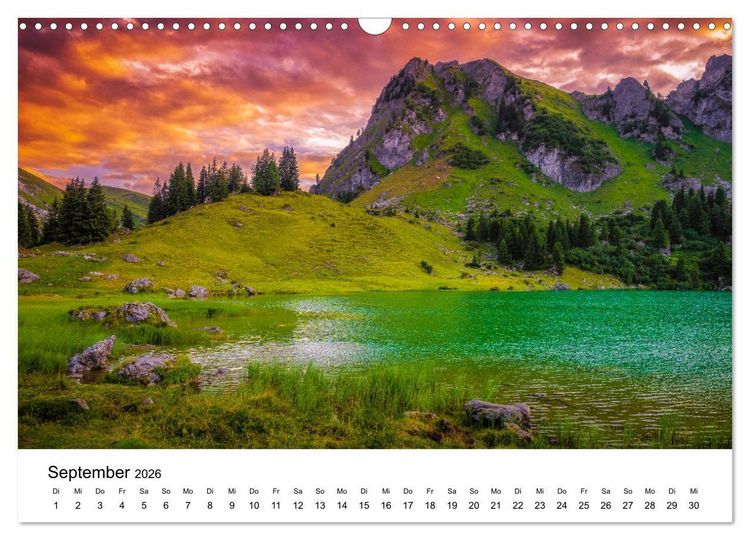 Produktbild: Wunderwelt Schweiz (Wandkalender 2026 DIN A3 quer), CALVENDO Monatskalender