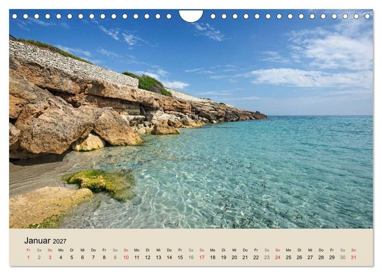 Produktbild: Mallorca - Traumhafte Balearen Insel (Wandkalender 2027 DIN A4 quer), CALVENDO Monatskalender