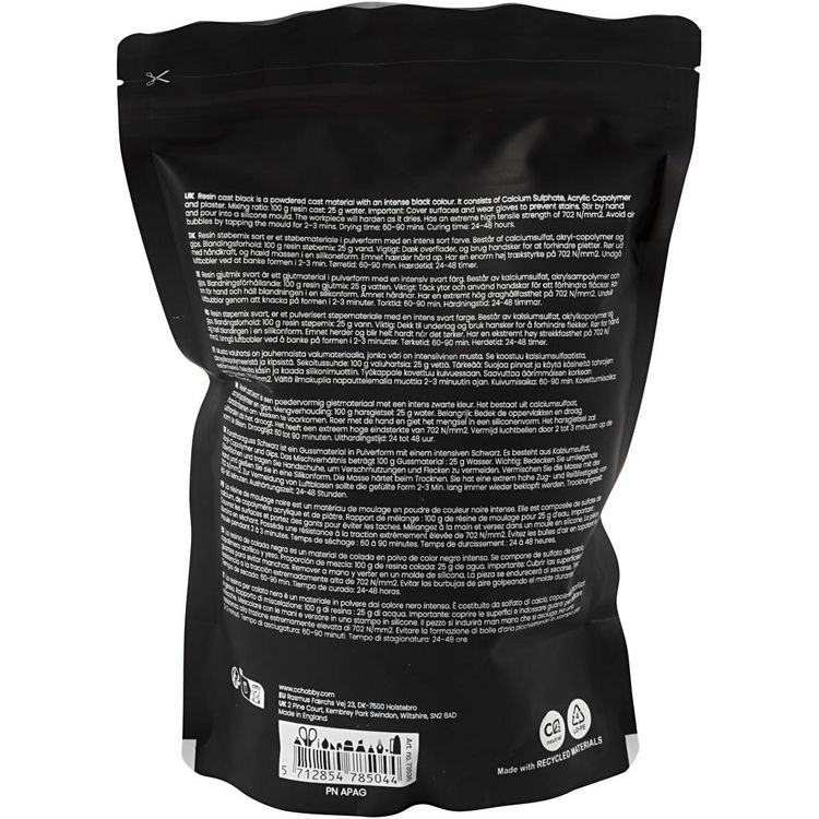 Produktbild: Creativ Company Kunstharzguss Schwarz, Schwarz, 800 g