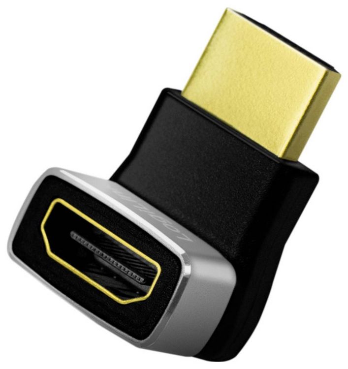 Produktbild: LogiLink AH0007A HDMI Adapter [1x HDMI-Buchse - 1x HDMI-Stecker] Schwarz-Grau