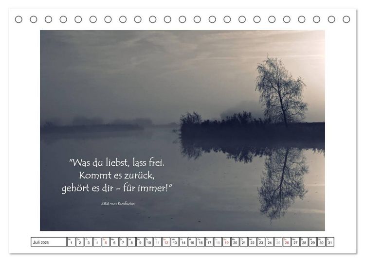 Produktbild: Zitate - Sammlung (Tischkalender 2026 DIN A5 quer), CALVENDO Monatskalender