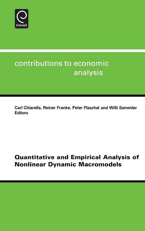 Produktbild: Quantitative and Empirical Analysis of Nonlinear Dynamic Macromodels
