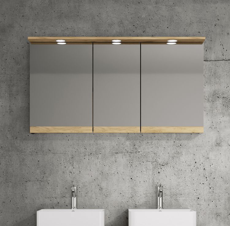Produktbild: LED Bad Spiegelschrank Steckdose 59x110x23 Cosila