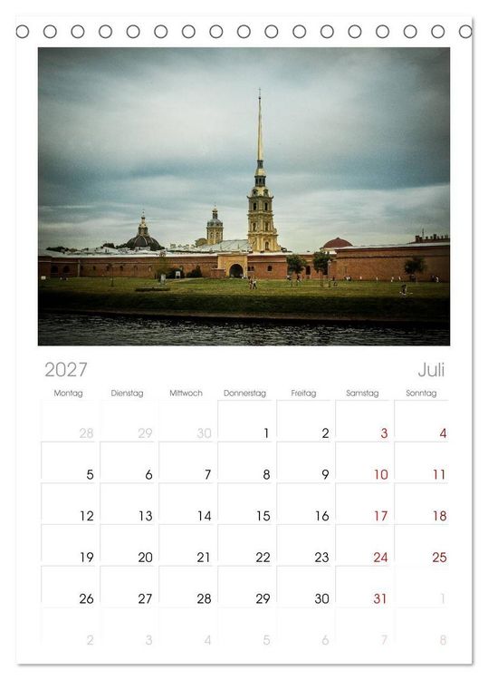 Produktbild: Tischplaner 2027 - Sankt Petersburg - "Venedig des Nordens" (A5 Tischkalender zum Aufstellen) CALVENDO