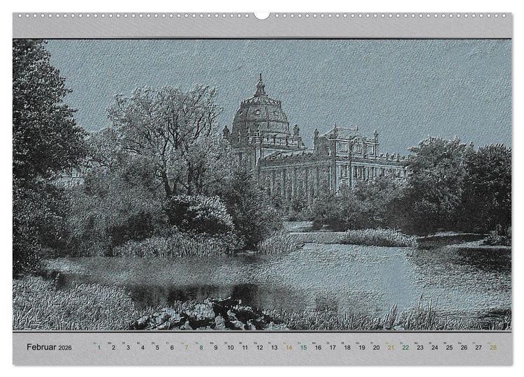 Produktbild: Hannover, alte Aufnahmen neu interpretiert. (hochwertiger Premium Wandkalender 2026 DIN A2 quer), Kunstdruck in Hochglanz