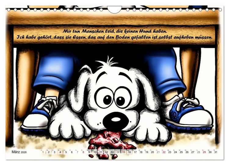Produktbild: Hundespr&uuml;che (Wandkalender 2026 DIN A4 quer), CALVENDO Monatskalender