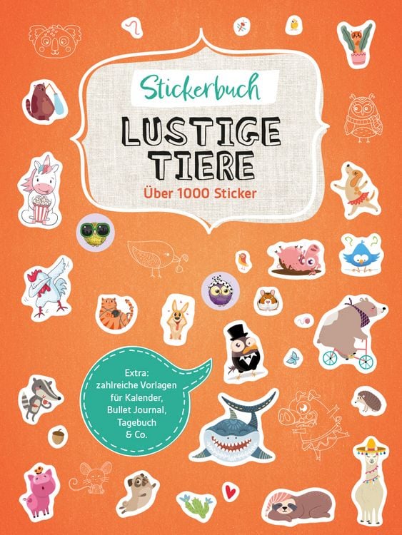 Produktbild: Stickerbuch Lustige Tiere I Über 1000 Sticker