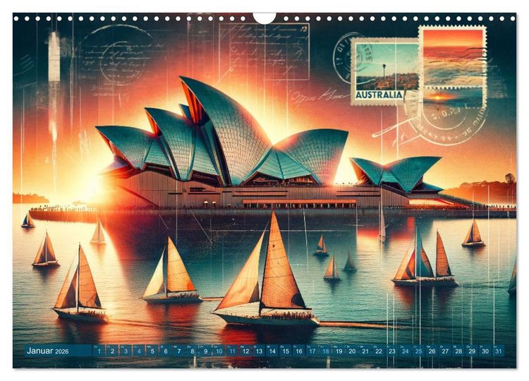Produktbild: KI-Globetrotter: Mit k&uuml;nstlicher Intelligenz um die Welt (Wandkalender 2026 DIN A3 quer), CALVENDO Monatskalender