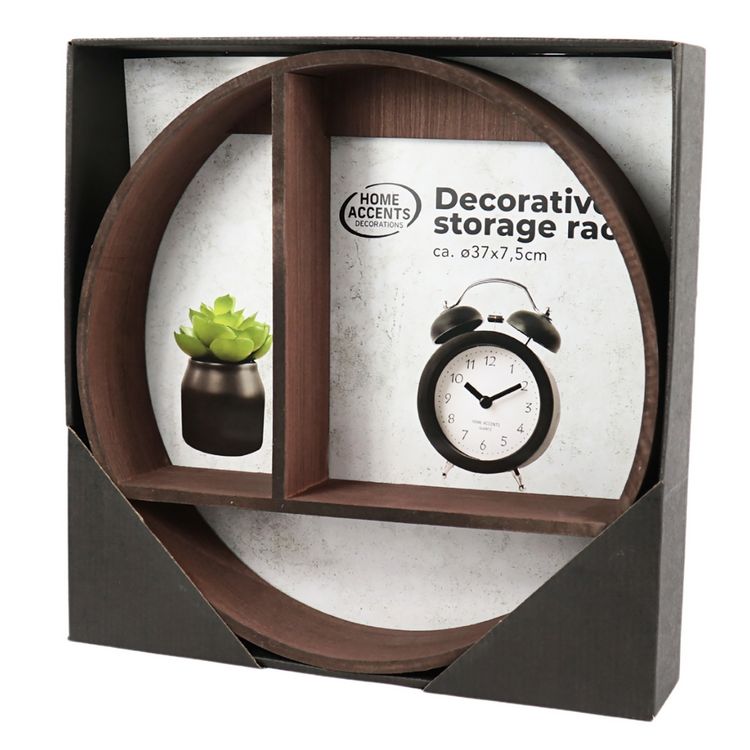 Produktbild: HTI-Living Wandregal MDF rund Dunkelbraun Wandregal MDF rund Dunkelbraun