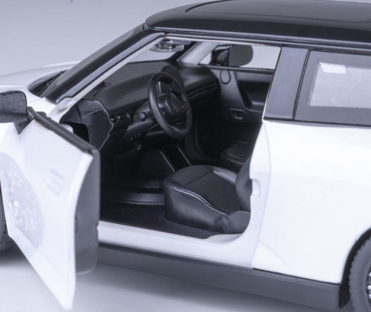 Produktbild: BMW Mini Cooper Diecast 1:28 wei&szlig; inkl. Knopfzellen